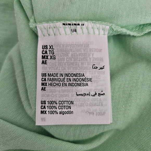 INC Shirt Pistachio Green Puff 1/2 Sleeve Keyhole Tie Neck Top XL - Picture 6 of 7